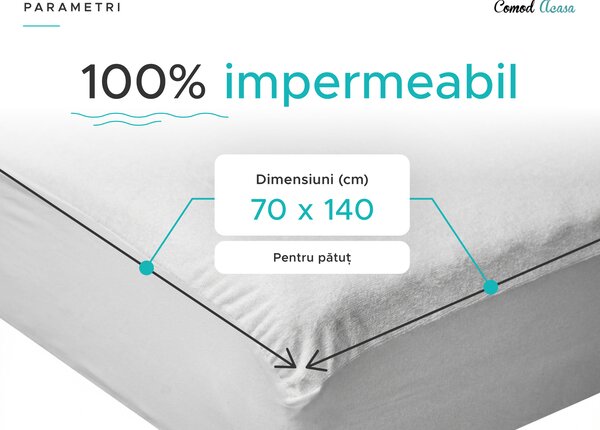 Protectie de saltea impermeabila din frote GUARD 70 x 140 cm