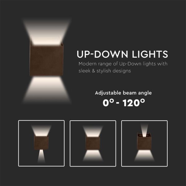 Aplică LED de exterior LED/11W/230V 3000K IP65 maro
