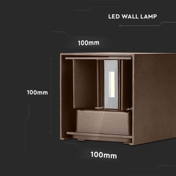 Aplică LED de exterior LED/11W/230V 3000K IP65 maro