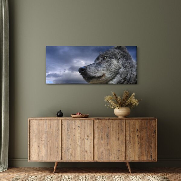 Tablou - Cap de lup (120x50 cm)