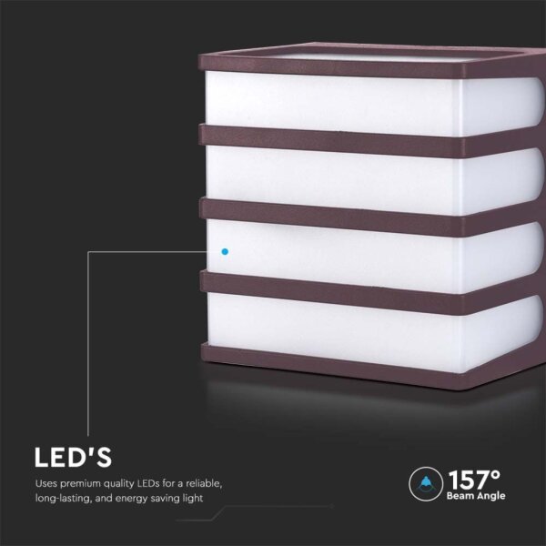 Aplică LED de exterior LED/8W/230V IP65 4000K maro