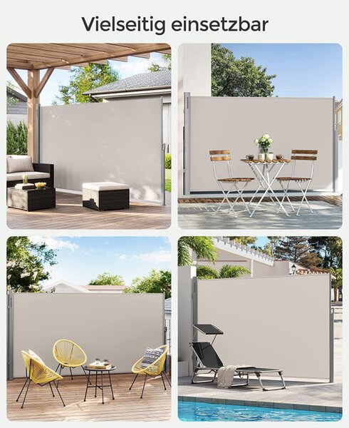 Copertina laterala, Songmics, 180 x 350 cm, Crem