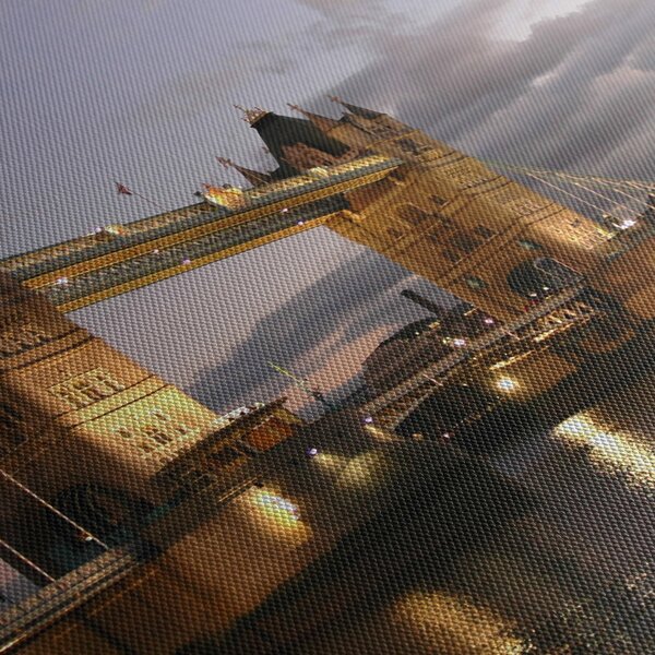 Tablou - Tower Bridge la noapte (90x60 cm)