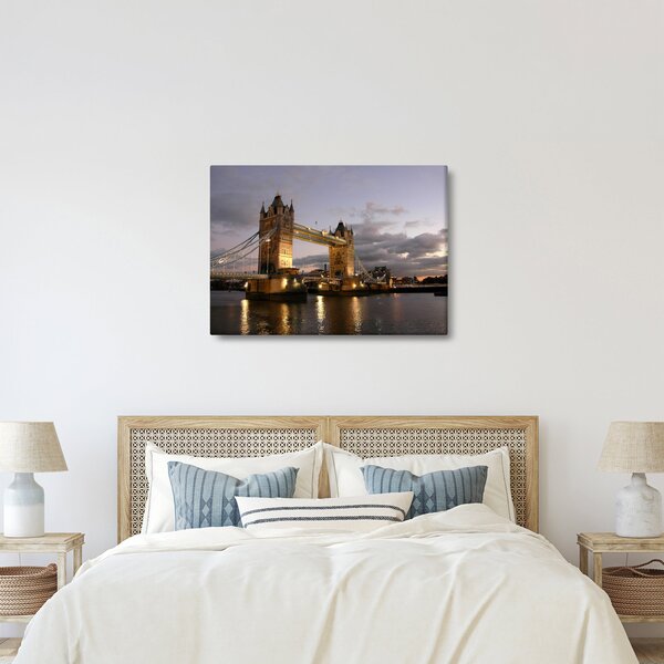 Tablou - Tower Bridge la noapte (70x50 cm)
