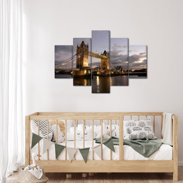 Tablou - Tower Bridge la noapte (150x105 cm)