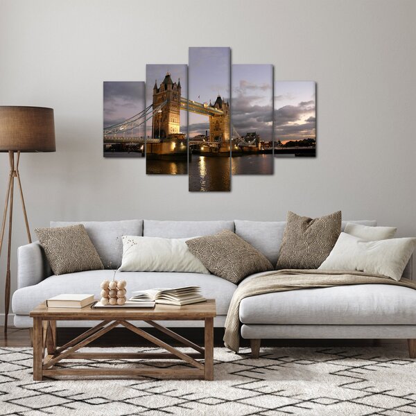 Tablou - Tower Bridge la noapte (150x105 cm)