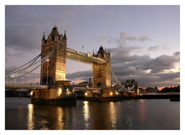 Tablou - Tower Bridge la noapte (70x50 cm)