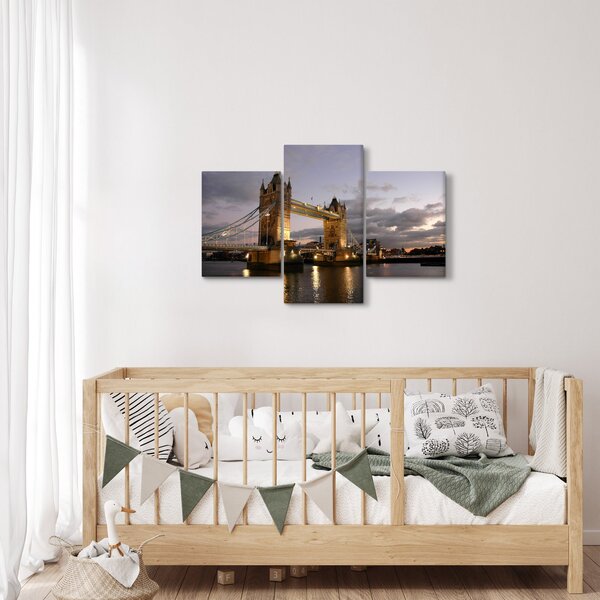 Tablou - Tower Bridge la noapte (90x60 cm)