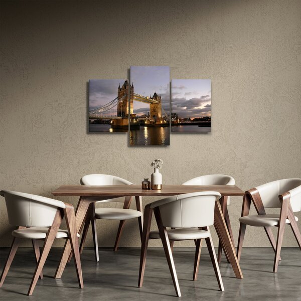 Tablou - Tower Bridge la noapte (90x60 cm)
