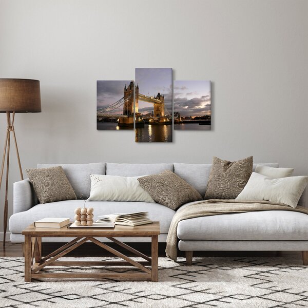 Tablou - Tower Bridge la noapte (90x60 cm)