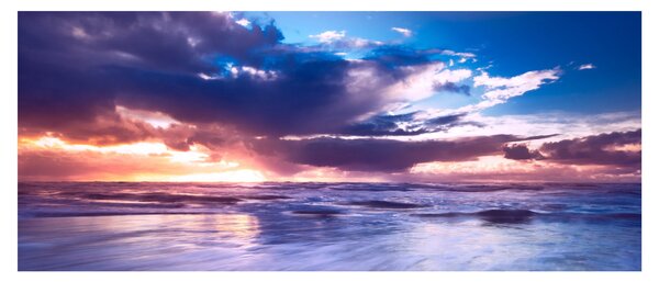 Tablou - Apus de soare la mare (120x50 cm)