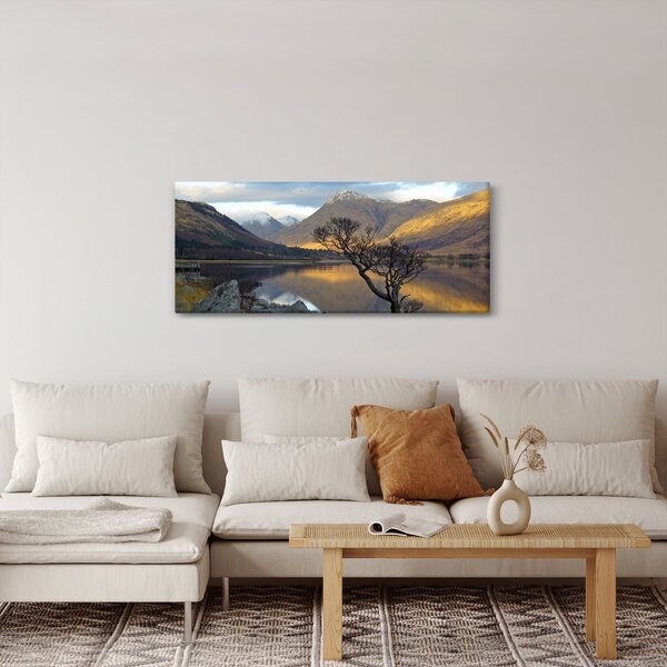 Tablou - Munții de lângă lac (120x50 cm)