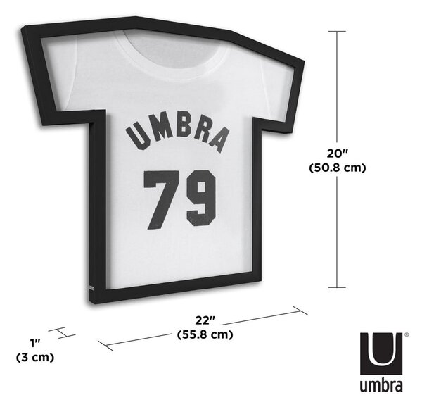 Ramă foto neagră de suspendat din plastic 50x54,5 cm T-Frame – Umbra
