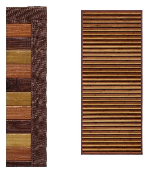 Covor tip traversă galben muștar/maro din bambus 75x175 cm – Casa Selección