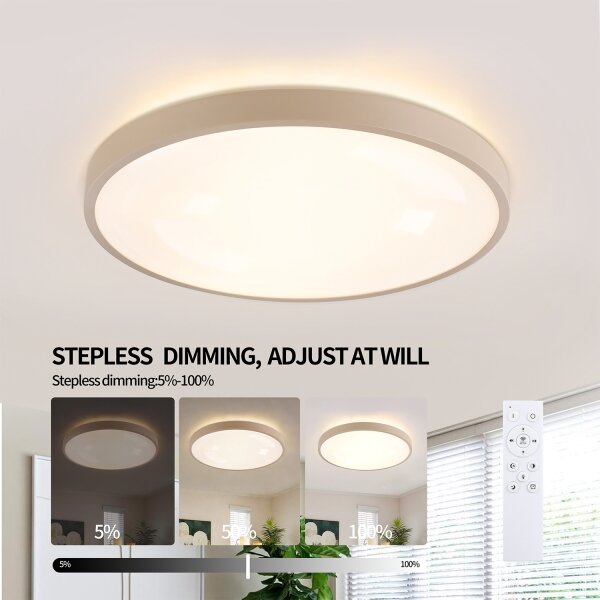 Brilagi - Corp de iluminat LED reglabil GLASS POOL DOUBLE LED/60W/230V 50 cm bej + telecomandă