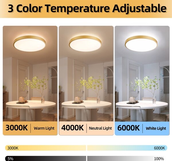 Brilagi - Corp de iluminat LED dimabil GLASS POOL DOUBLE, 80W/230V, 60 cm, auriu + telecomandă