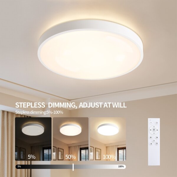 Brilagi - Corp de iluminat LED dimmabil GLASS POOL DOUBLE LED/80W/230V 60 cm alb + telecomandă
