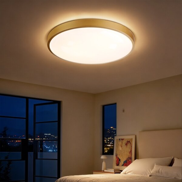 Brilagi - Corp de iluminat LED reglabil GLASS POOL DOUBLE LED/60W/230V 50 cm auriu + telecomandă