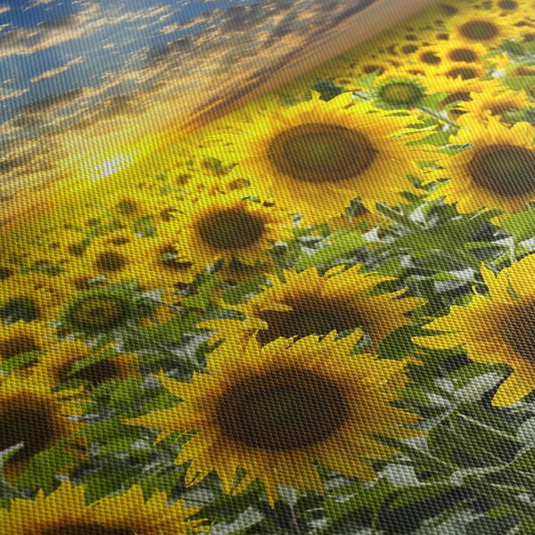 Tablou - Floarea-soarelui la apus de soare (90x60 cm)