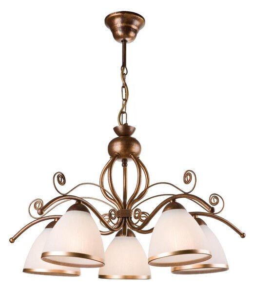 Candelabru cu lanț RETRO II 5xE27/60W/230V bronz patinat