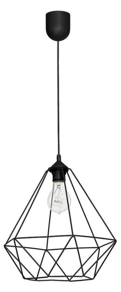 Lampă suspendată BASKET 1xE27/60W/230V negru