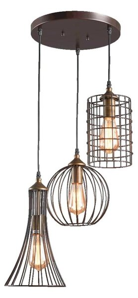 LUXERA 46073 - Lustra pe cablu TRION 3xE27/60W/230V