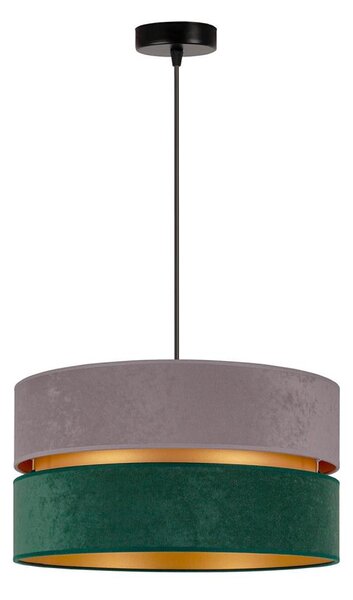 Lustră pe cablu Duolla DUO 1xE27/15W/230V d. 40 cm gri/verde/auriu
