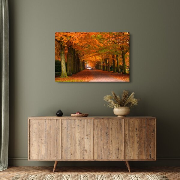 Tablou - Bulevardul de copaci în toamnă (90x60 cm)