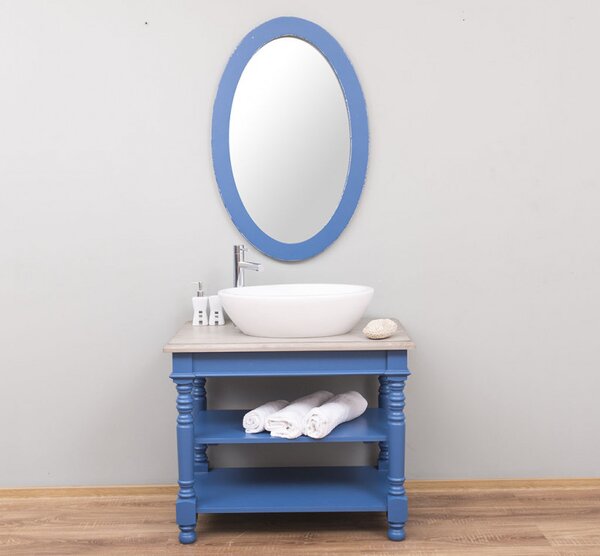 Dulap baie pentru lavoar si oglinda - lavoarul este inclus in pret - Culoare Top_P037 - Culoare Corp_P013++P045A - TRIPLU COLOR cu finisaj Triplu color