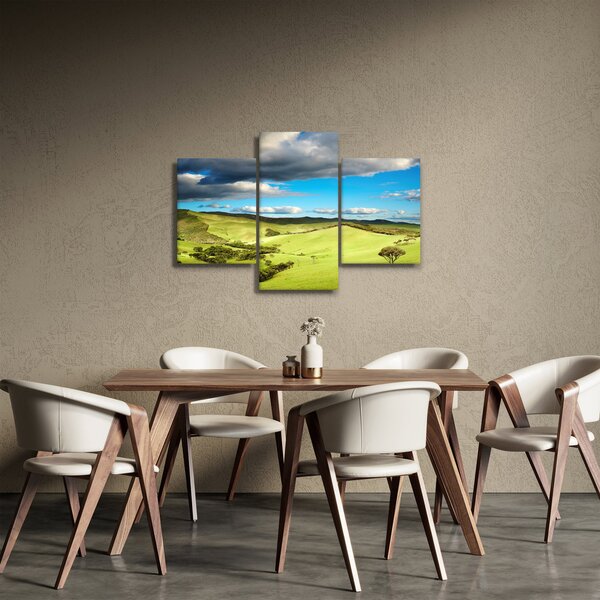 Tablou - Peisaj verde cu dealuri (90x60 cm)