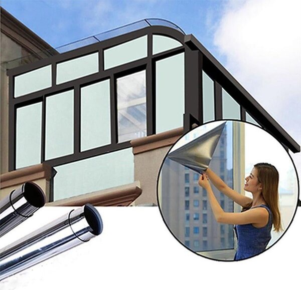 Autocolant geamuri 50 x 300 cm, protectie UV, kit montaj inclus