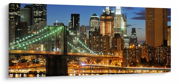 Tablou - Pod cu New York (120x50 cm)