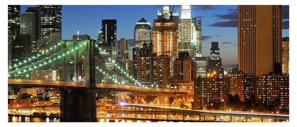Tablou - Pod cu New York (120x50 cm)