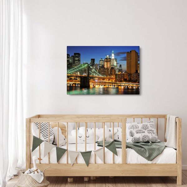 Tablou - Pod cu New York (90x60 cm)