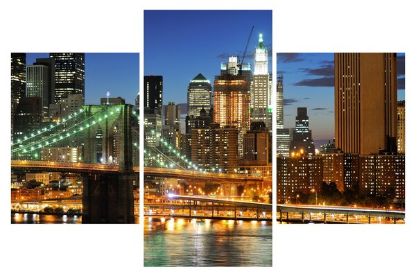 Tablou - Pod cu New York (90x60 cm)