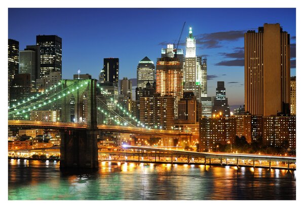 Tablou - Pod cu New York (90x60 cm)