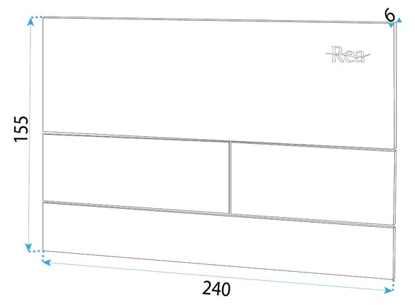 Clapeta pentru rezervor incastrat K011A-Q și Slim024N Rea T Titan