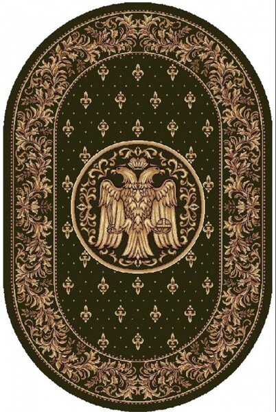 Covor Model Bisericesc 15032, Oval, Verde 250x350