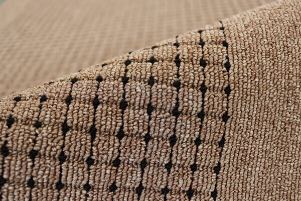 Traversa Antiderapanta Hol Bucatarie, Model Stanford Beige Brown, Latime 80 cm, Maro 80 x 200