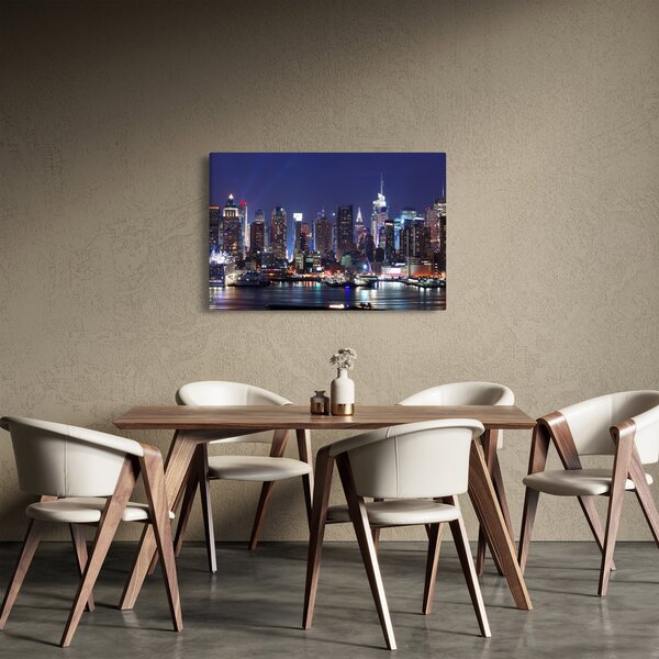 Tablou - Zgârie-nori din New York iluminate (90x60 cm)