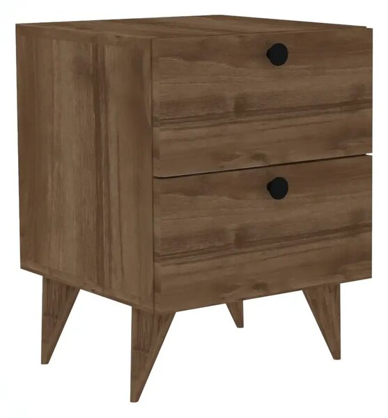 Noptiera Karen cu 2 sertare culoare nuc 55 cm