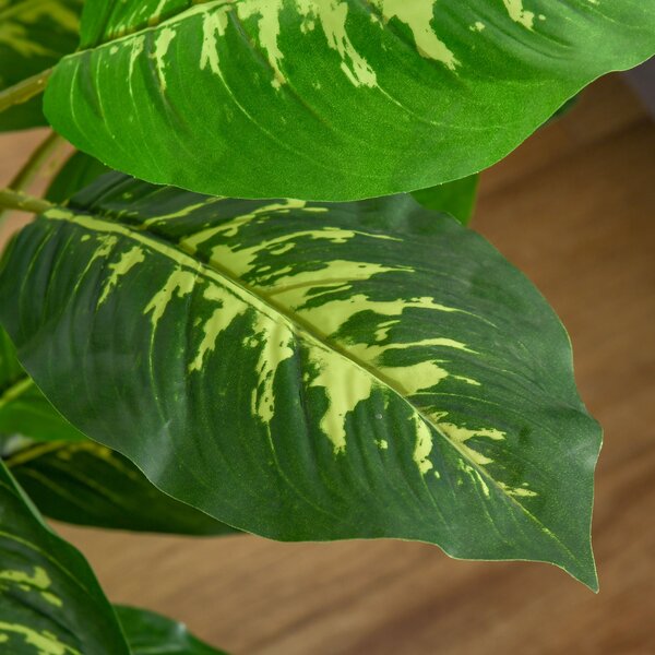 Planta artificiala decorativa cu ghiveci HOMCOM Φ17x14,5 cm negru, inaltime planta 95 cm | Aosom Romania