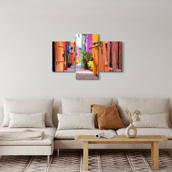 Tablou - Casa colorată în Burano, Veneția (90x60 cm)