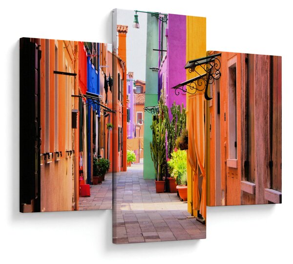 Tablou - Casa colorată în Burano, Veneția (90x60 cm)