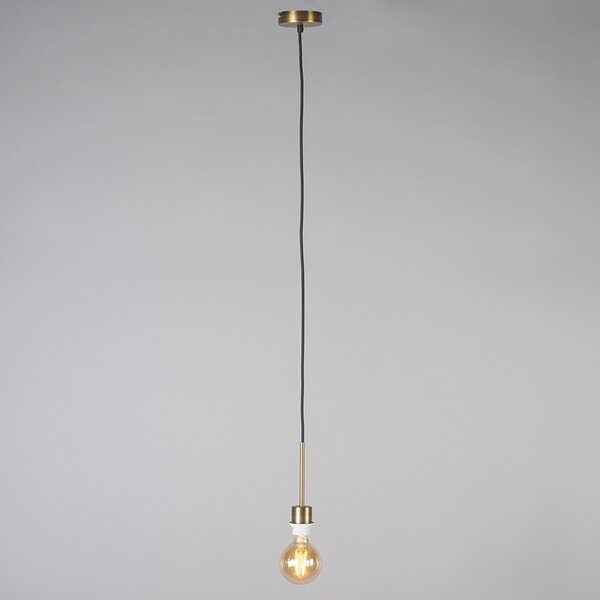 Lampă suspendată modernă bronz cu umbră 45 cm alb - Combi 1