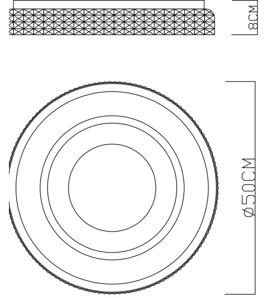 Globo 41290-52 - Plafonieră LED dimabilă LUCKY LED/52W/230V cu DO