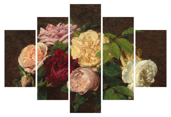 Tablou - Henri Fantin-Latour, Roses de Nice on a Table, reproducere (150x105 cm)