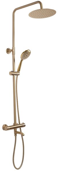 Coloana de dus cu termostat REA Lungo Gold Brush