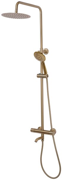 Coloana de dus cu termostat REA Lungo Gold Brush
