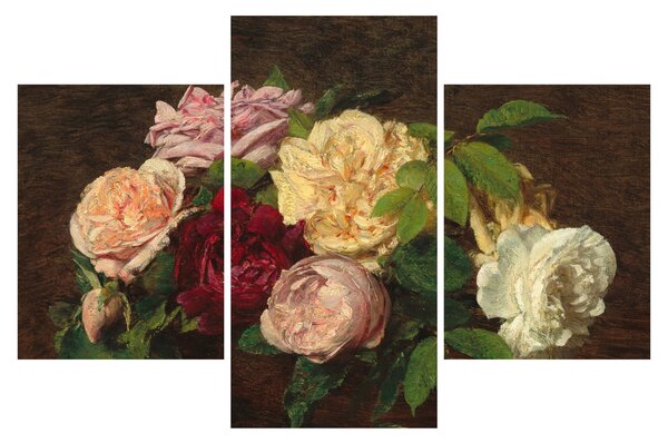 Tablou - Henri Fantin-Latour, Roses de Nice on a Table, reproducere (90x60 cm)